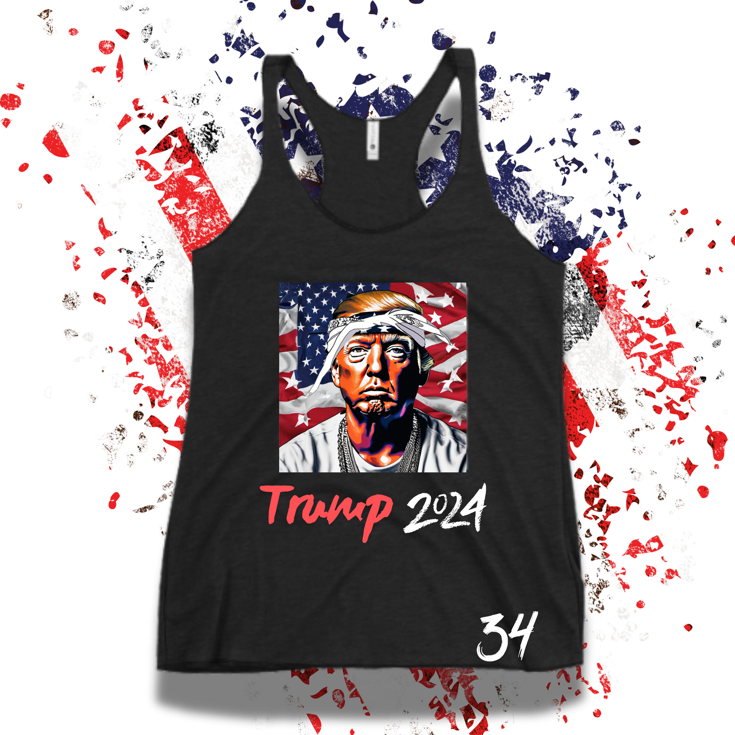 Trump 24' Racerback womens tank